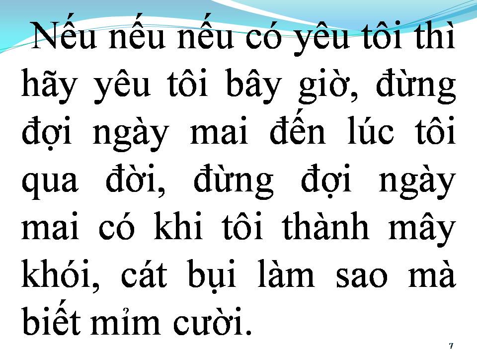 Lời bài hát NẾU CÓ YÊU TÔI