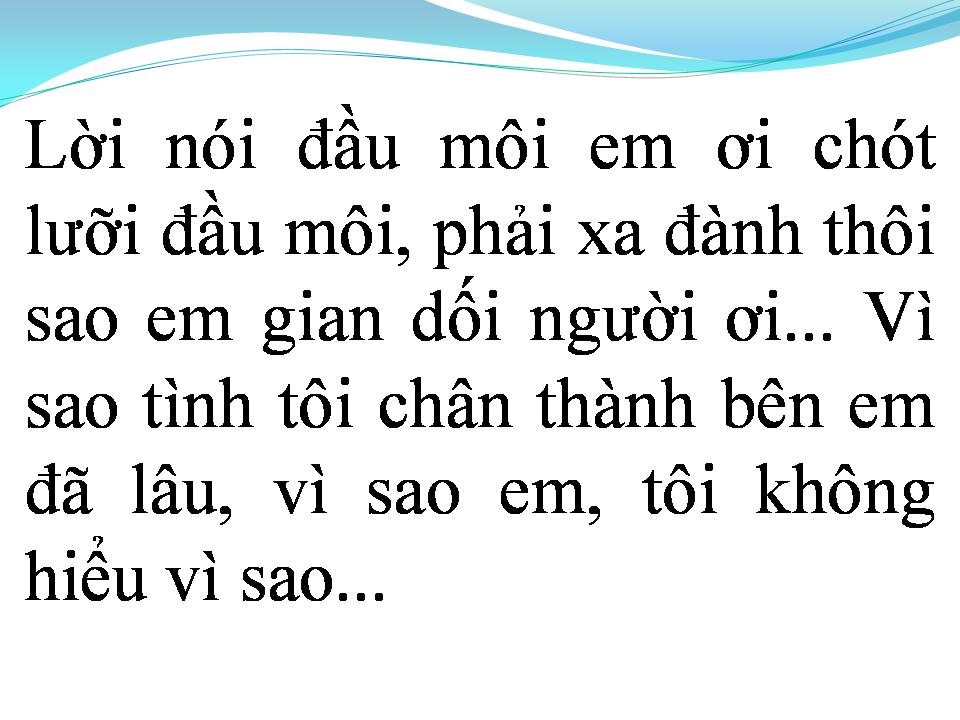 Lời bài hát ĐÃ KHÔNG YÊU THÌ THÔI