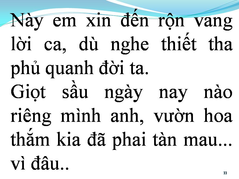 Lời bài hát DẠ KHÚC BUỒN