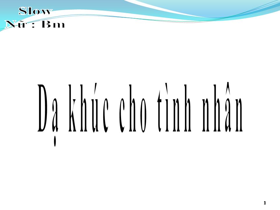 Lời bài hát DẠ KHÚC CHO TÌNH NHÂN