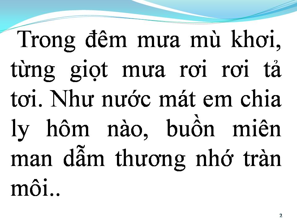 Lời bài hát DẠ KHÚC MƯA