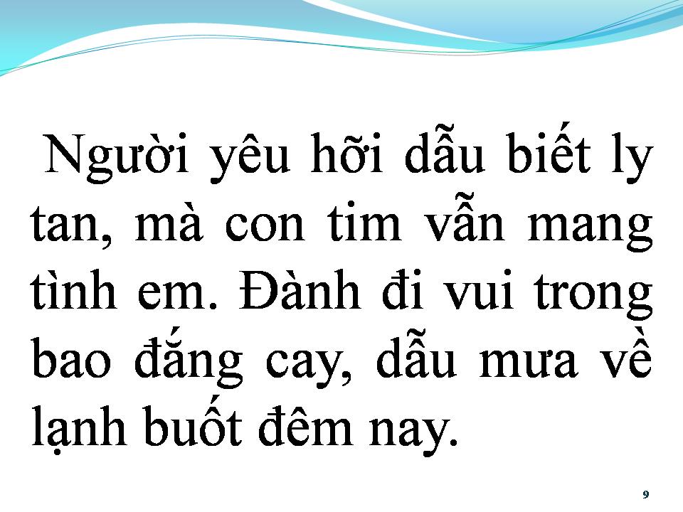 Lời bài hát DẠ KHÚC MƯA