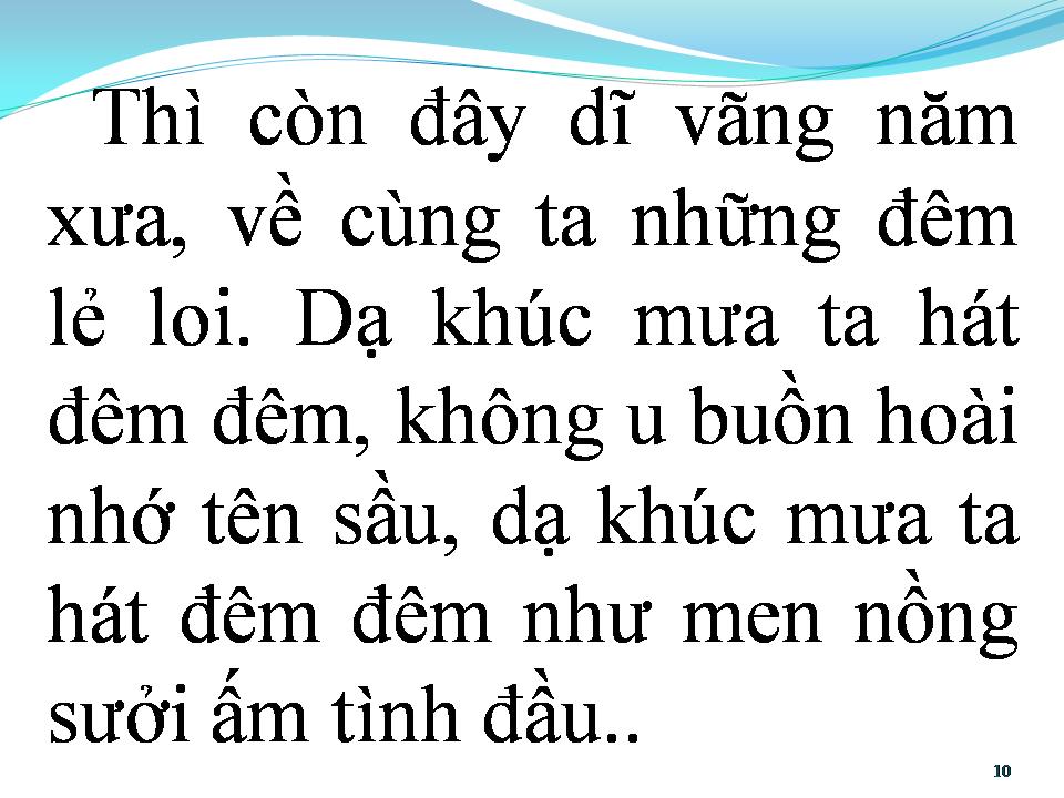 Lời bài hát DẠ KHÚC MƯA