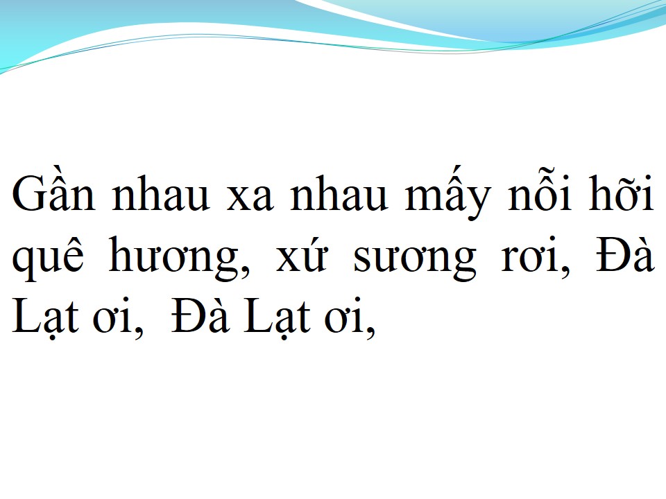 Lời bài hát ĐÀ LẠT HOÀNG HÔN