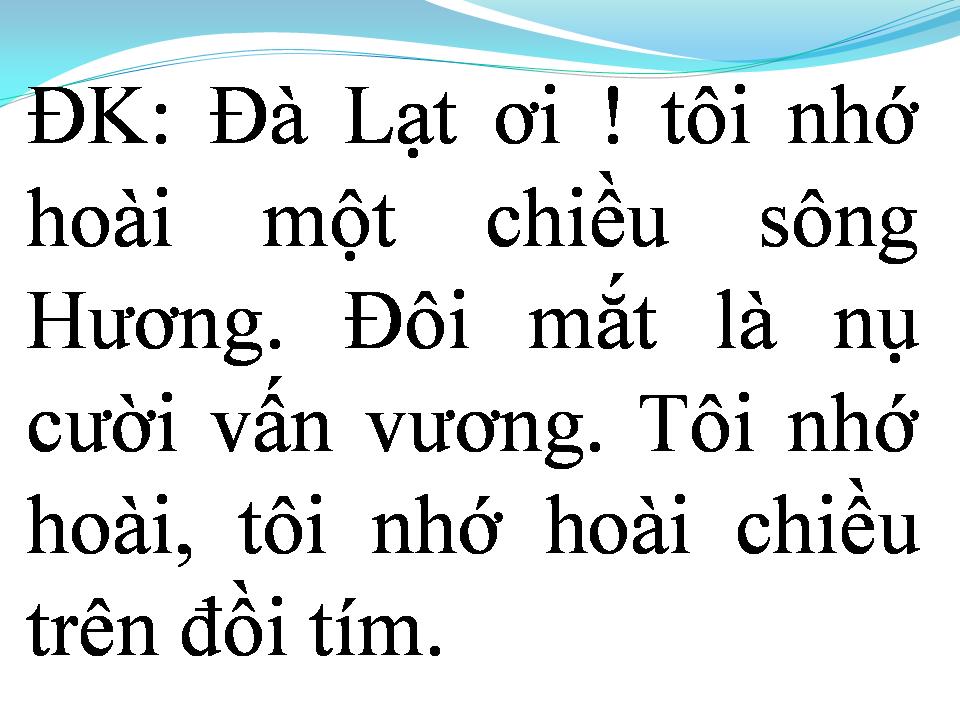 Lời bài hát ĐÀ LẠT MỘNG MƠ