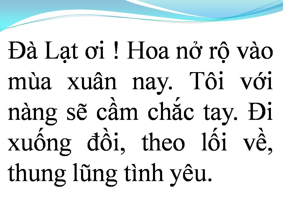 Lời bài hát ĐÀ LẠT MỘNG MƠ