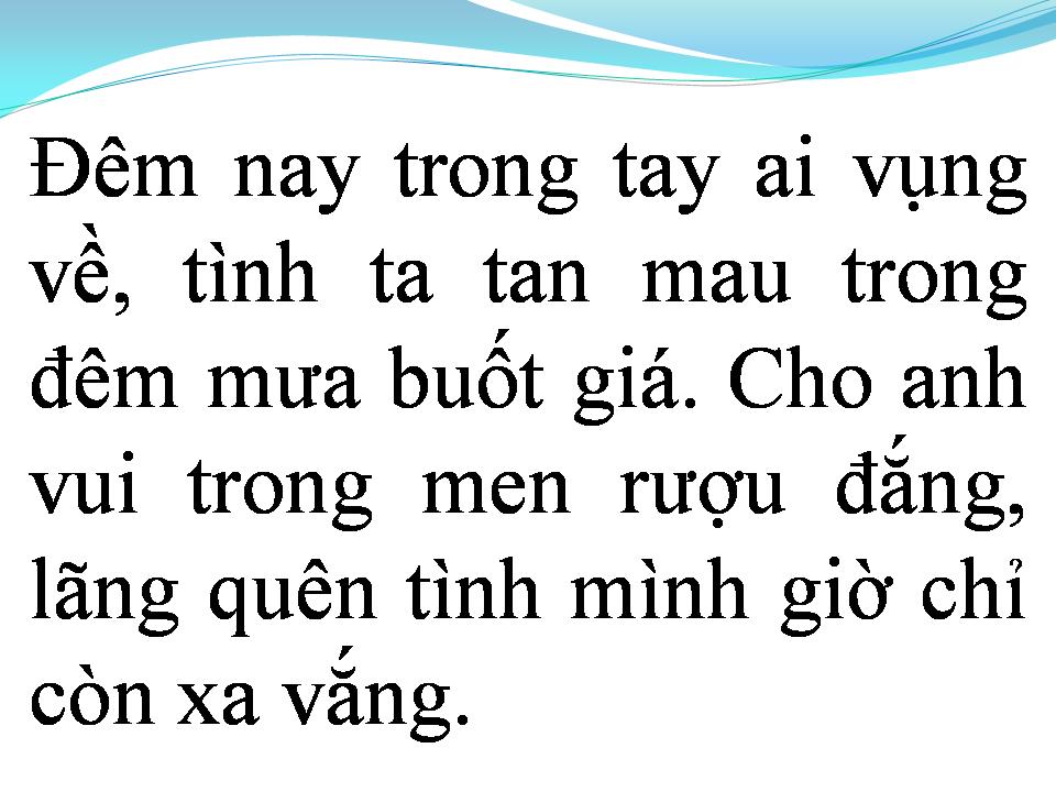 Lời bài hát ĐÃ TỪNG THƯƠNG XÓT