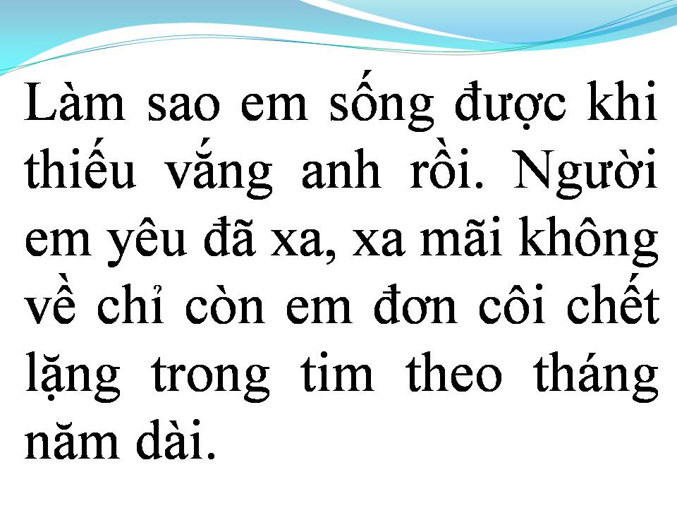 Lời bài hát ĐÃ XA CUỘC TÌNH