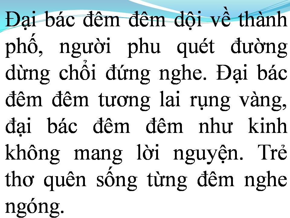 Lời bài hát ĐẠI BÁC RU ĐÊM