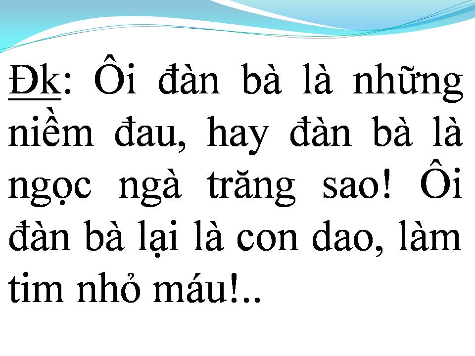Lời bài hát ĐÀN BÀ