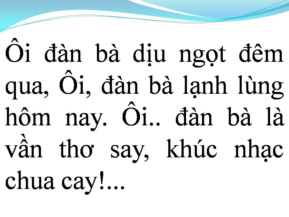 Lời bài hát ĐÀN BÀ