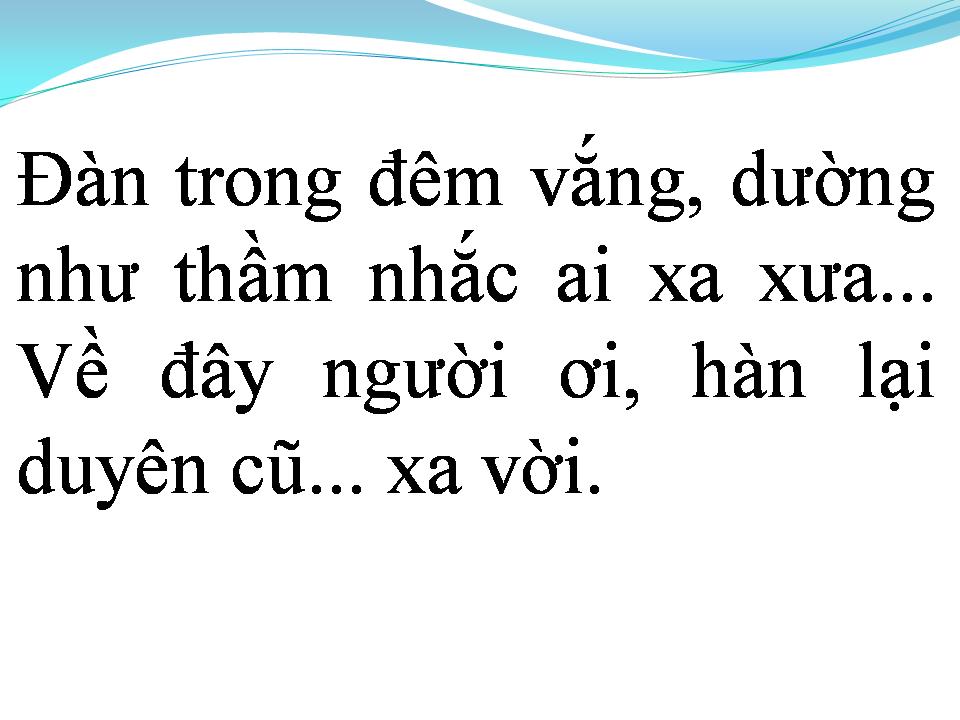 Lời bài hát ĐÀN TRONG ĐÊM VẮNG