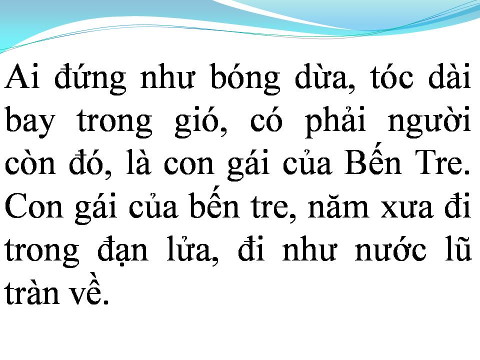 Lời bài hát DÁNG ĐỨNG BẾN TRE