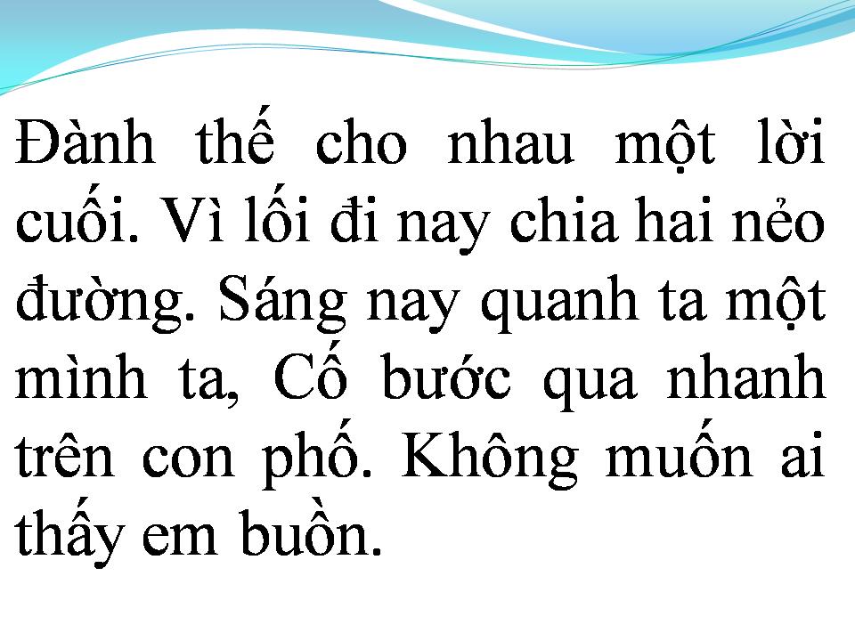 Lời bài hát ĐÀNH NÓI LỜI CHIA TAY