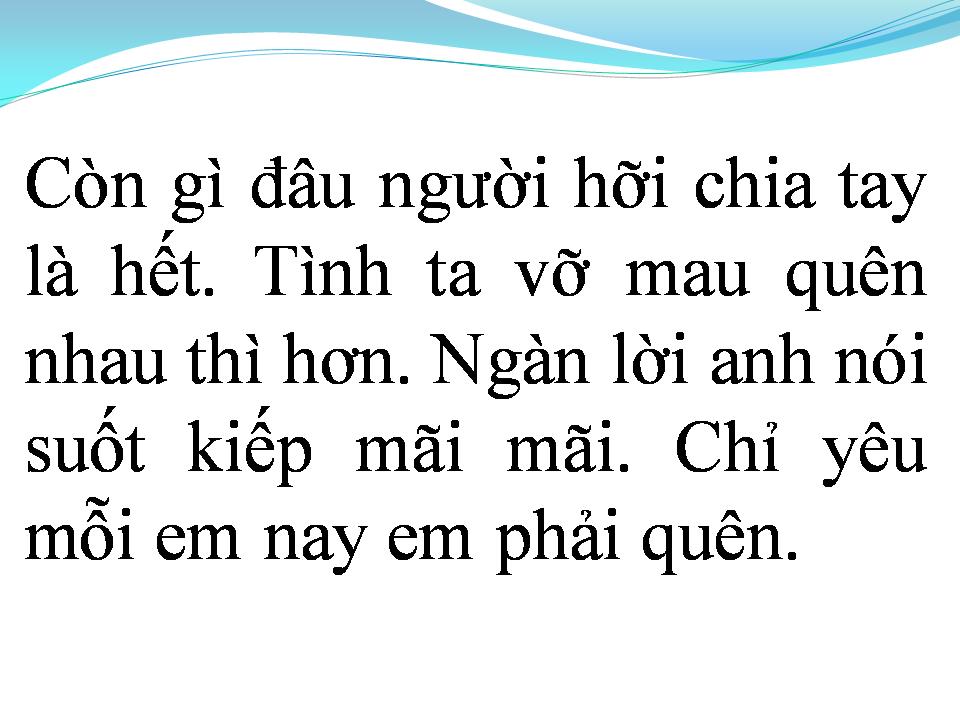 Lời bài hát ĐÀNH NÓI LỜI CHIA TAY