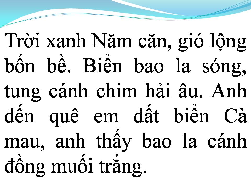 Lời bài hát ĐẤT MŨI CÀ MAU