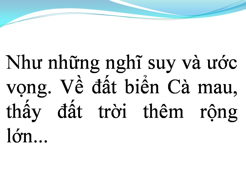 Lời bài hát ĐẤT MŨI CÀ MAU