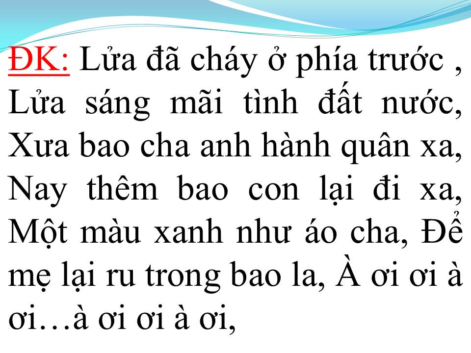 Lời bài hát ĐẤT NƯỚC LỜI RU