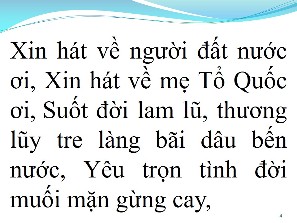 Lời bài hát ĐẤT NƯỚC