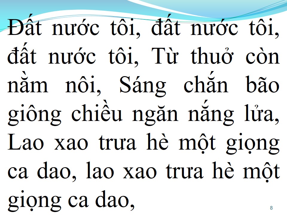 Lời bài hát ĐẤT NƯỚC