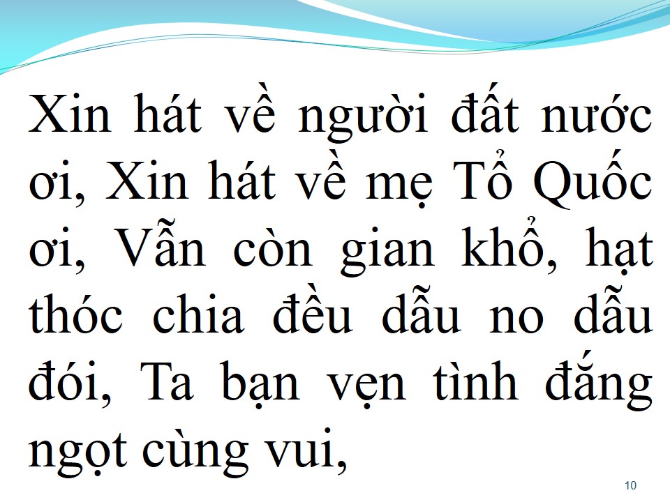 Lời bài hát ĐẤT NƯỚC