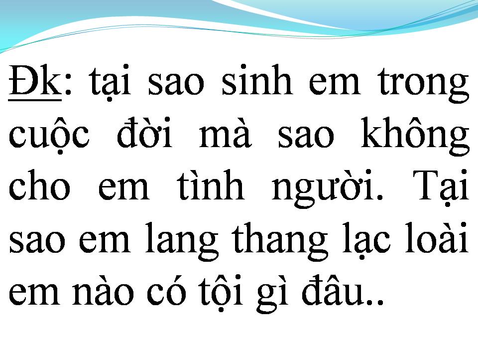 Lời bài hát DẤU CHẤM HỎI