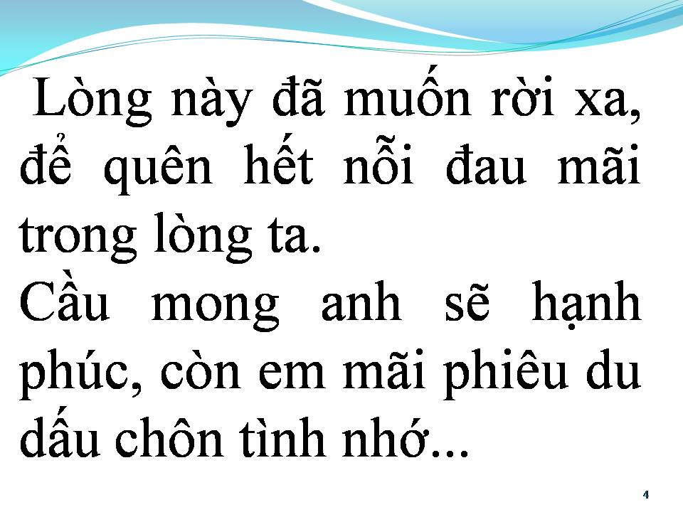 Lời bài hát DẤU CHÔN TÌNH BUỒN