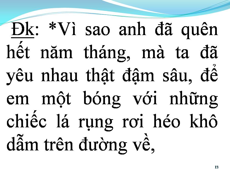 Lời bài hát DẤU CHÔN TÌNH BUỒN