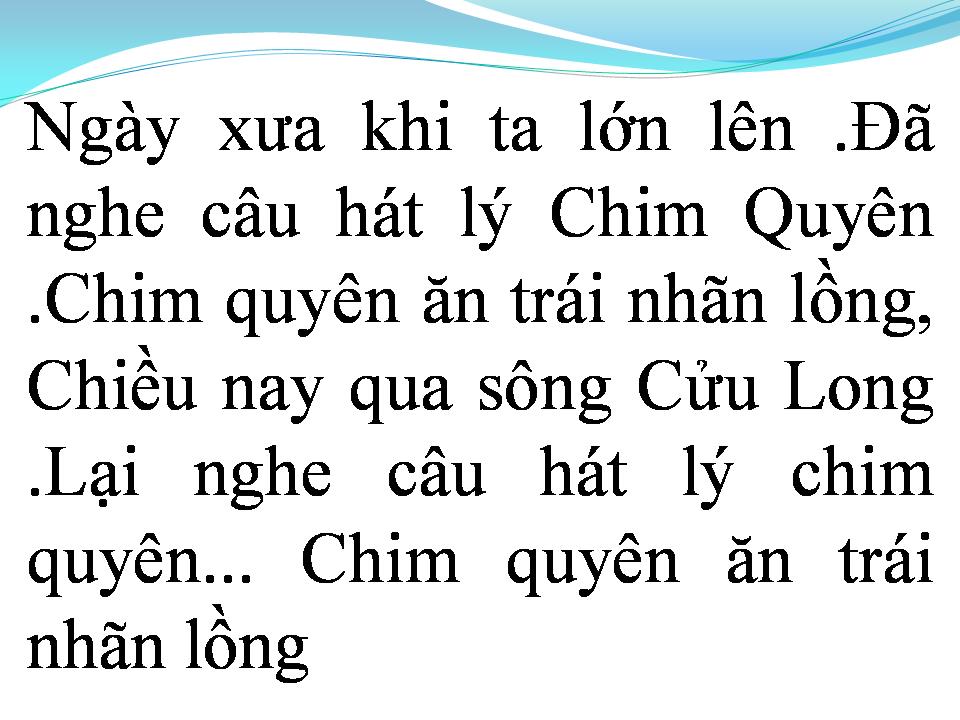 Lời bài hát ĐAU XÓT LÝ CHIM QUYÊN