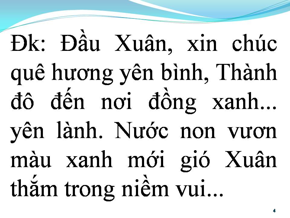 Lời bài hát ĐẦU XUÂN LÍNH CHÚC