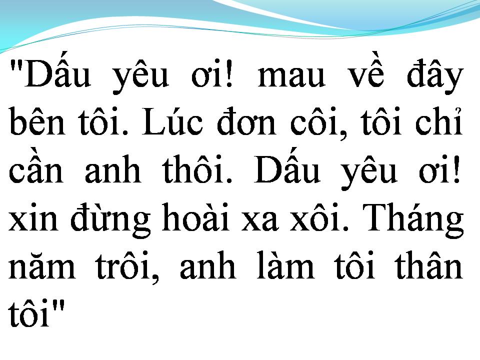Lời bài hát DẤU YÊU ƠI