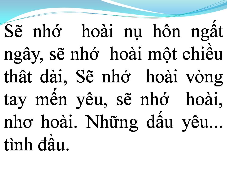 Lời bài hát DẤU YÊU TÌNH ĐẦU