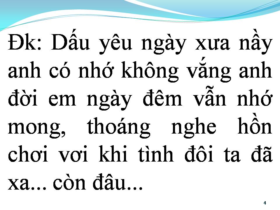 Lời bài hát DẤU YÊU