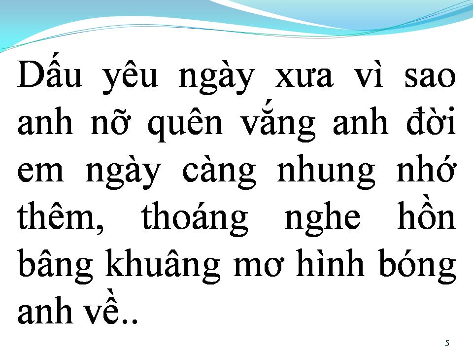 Lời bài hát DẤU YÊU