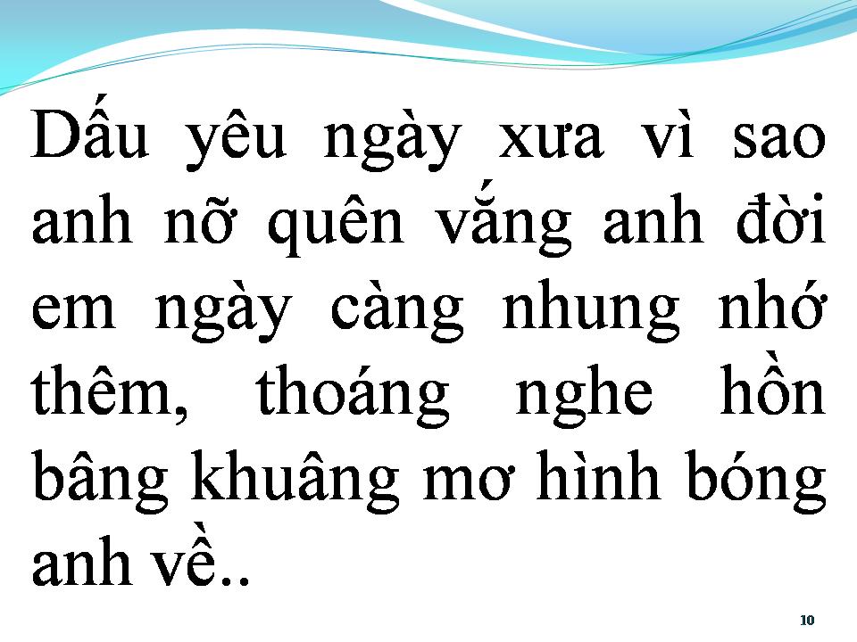 Lời bài hát DẤU YÊU