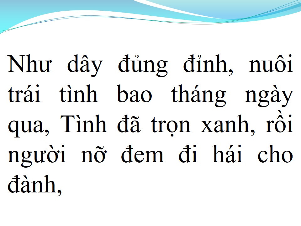 Lời bài hát DÂY ĐỦNG ĐỈNH BUỒN