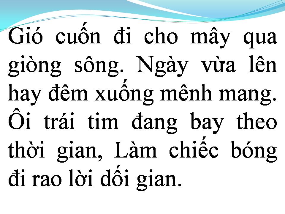 Lời bài hát ĐỂ GIÓ CUỐN ĐI