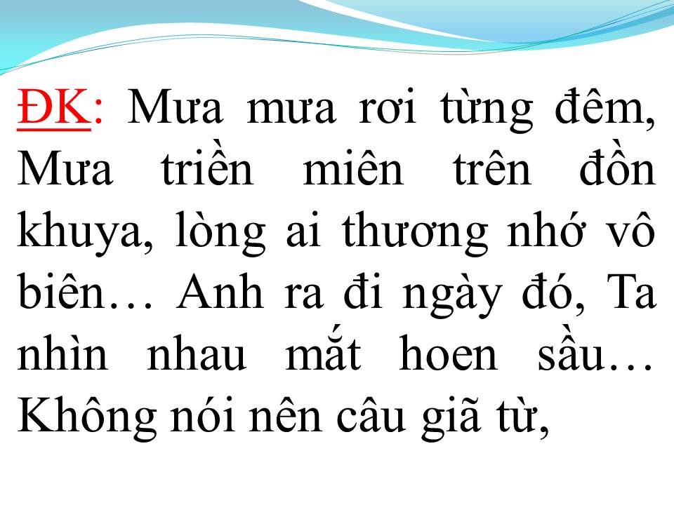 Lời bài hát ĐÊM BUỒN TỈNH LẺ