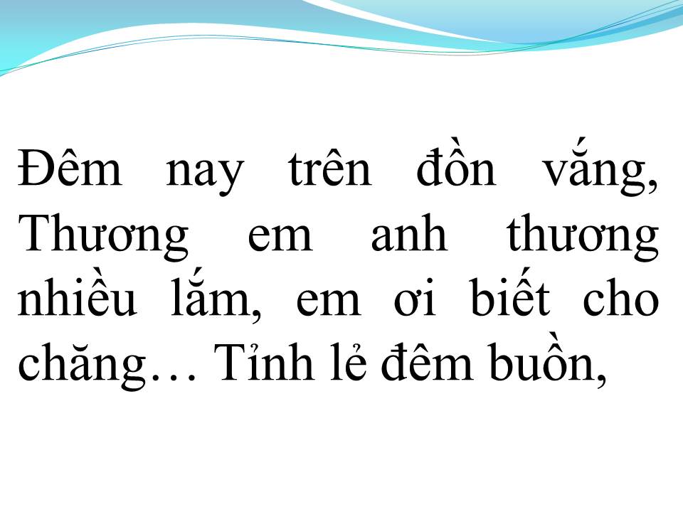 Lời bài hát ĐÊM BUỒN TỈNH LẺ