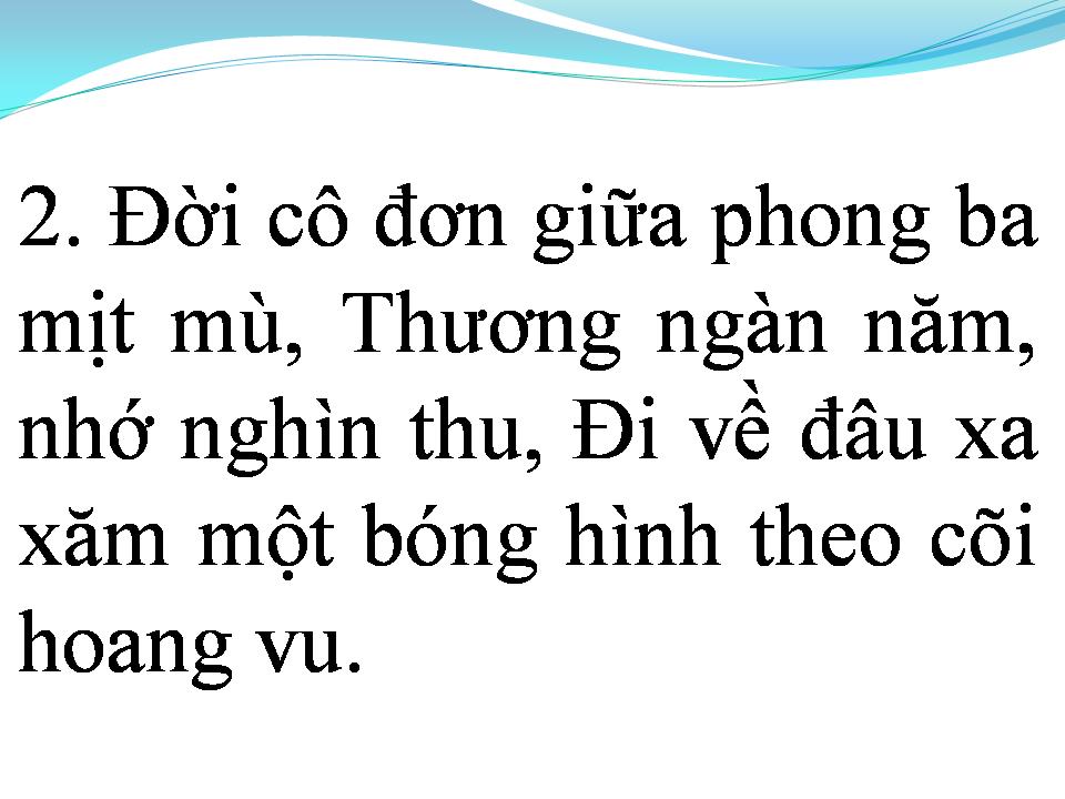 Lời bài hát ĐÊM HOANG VU