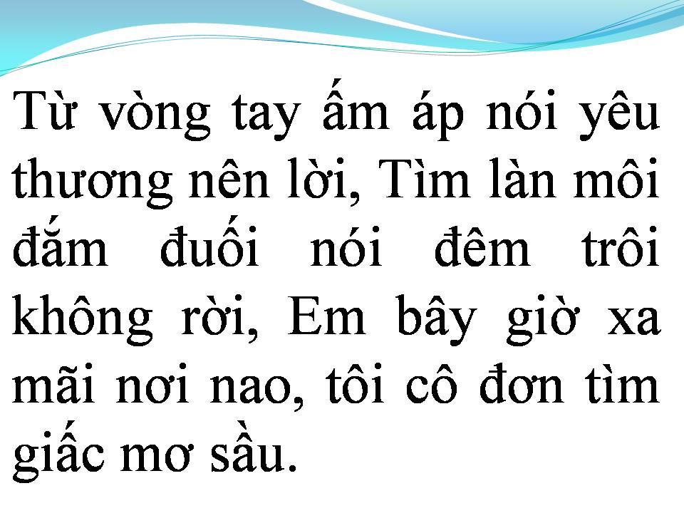 Lời bài hát ĐÊM HOANG VU
