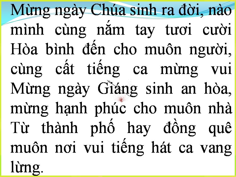 Lời bài hát ĐÊM NOEL