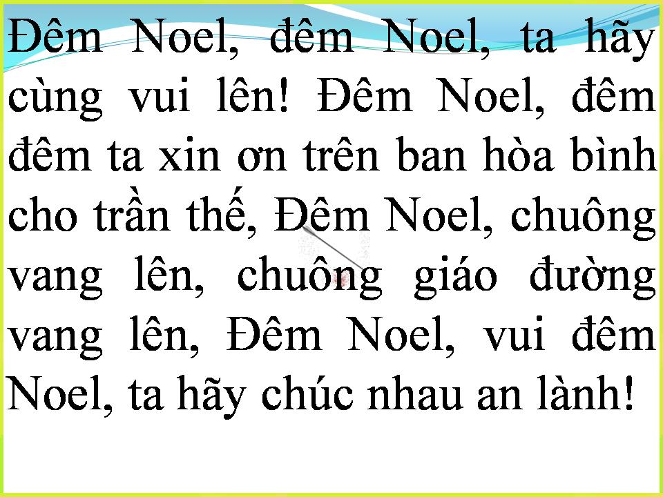 Lời bài hát ĐÊM NOEL