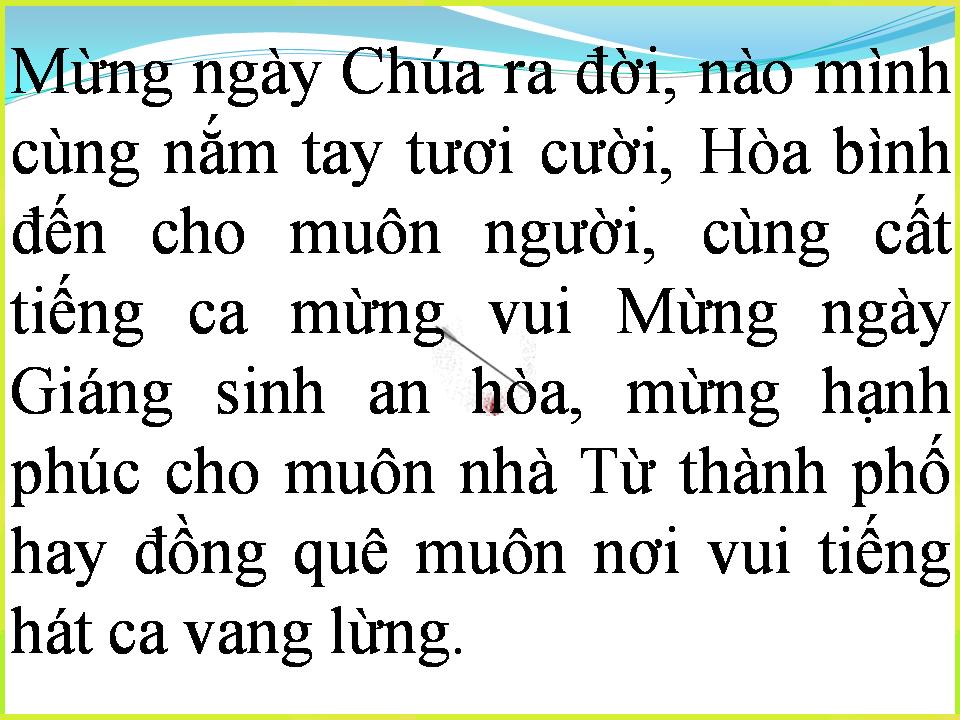 Lời bài hát ĐÊM NOEL