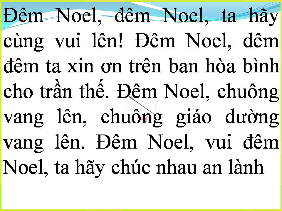 Lời bài hát ĐÊM NOEL