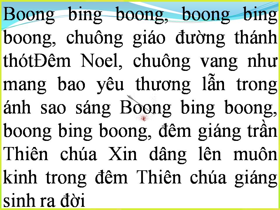 Lời bài hát ĐÊM NOEL
