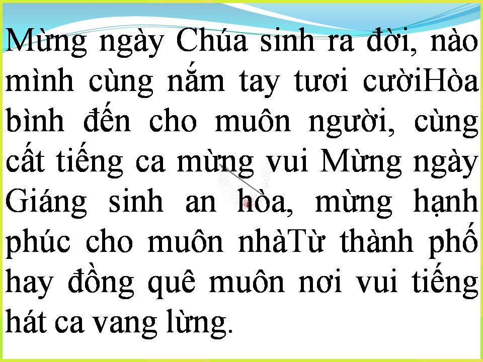 Lời bài hát ĐÊM NOEL