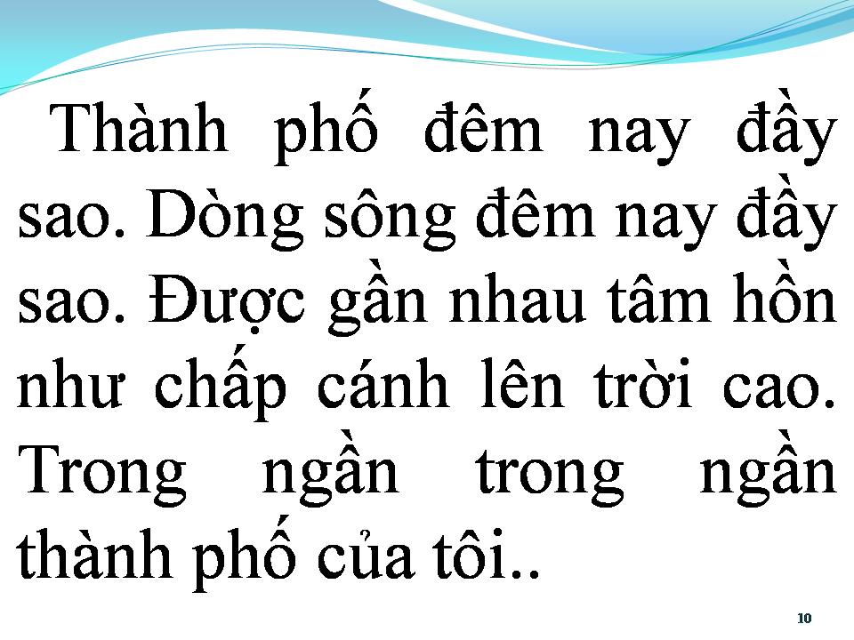 Lời bài hát ĐÊM THÀNH PHỐ ĐẦY SAO
