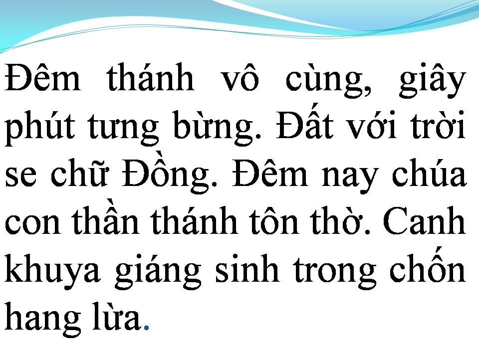 Lời bài hát ĐÊM THÁNH VÔ CÙNG