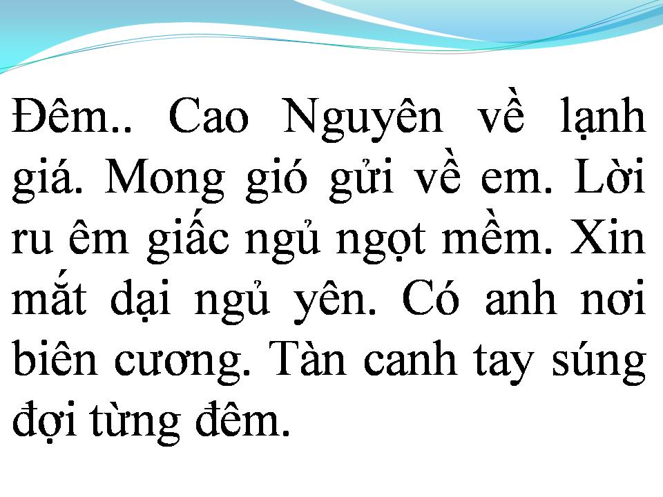 Lời bài hát ĐÊM TRÊN ĐỈNH SẦU
